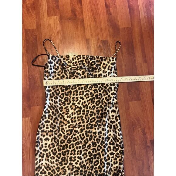 NWOT. Popular 21 Leopard-print long Maxi dress Women Size Large - Picture 7 of 9